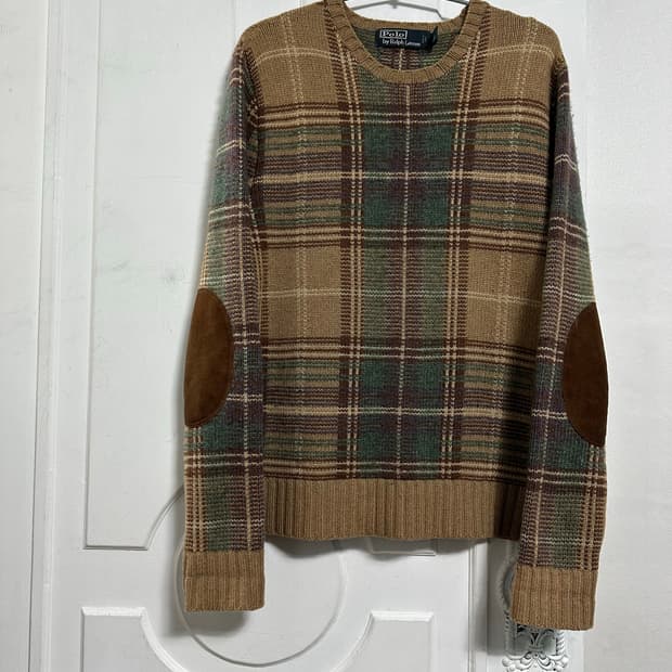 폴로 랄프로렌 엘보우 패치 캐시미어 니트