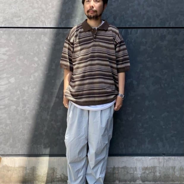 (M) 나나미카 몽키타임 보더 폴로셔츠