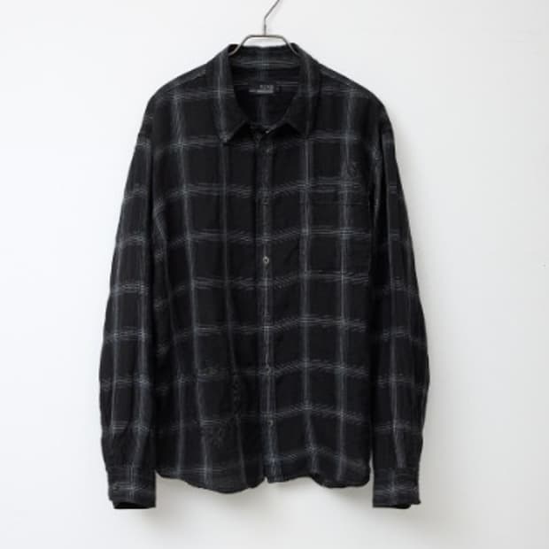 (3)해칭룸 Felix Shirt Over Dyed Check Linen