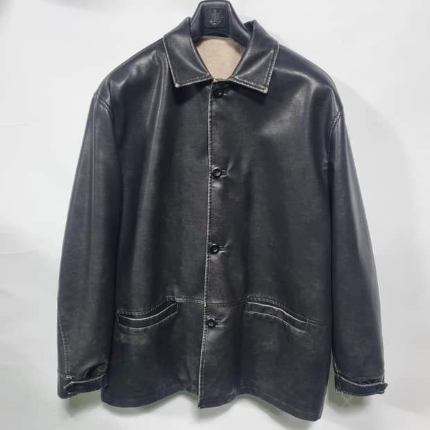 라퍼지 아워맨 버핑레더 오버핏 자켓