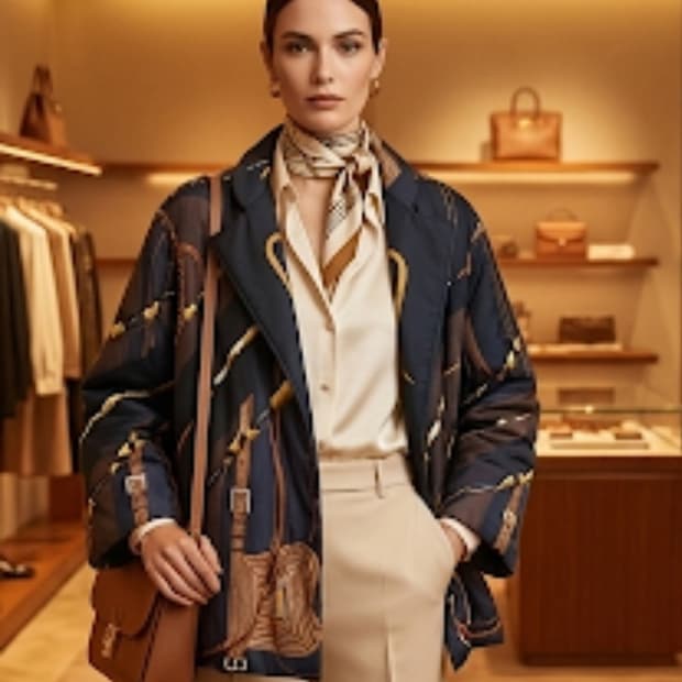 [정품]에르메스 100% 실크 헤리티지 퀼팅 자켓(66~77사이즈)