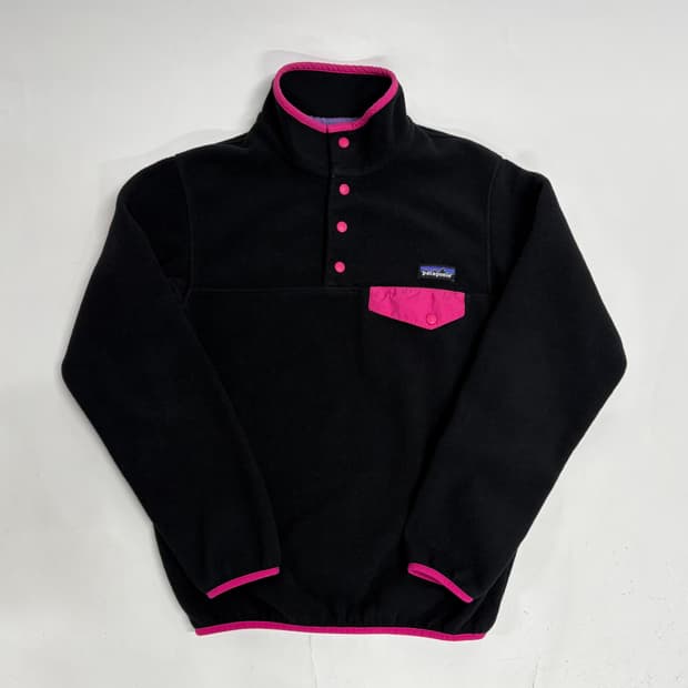 빈티지 파타고니아 신칠라 스냅티 블랙/핑크 우먼즈S