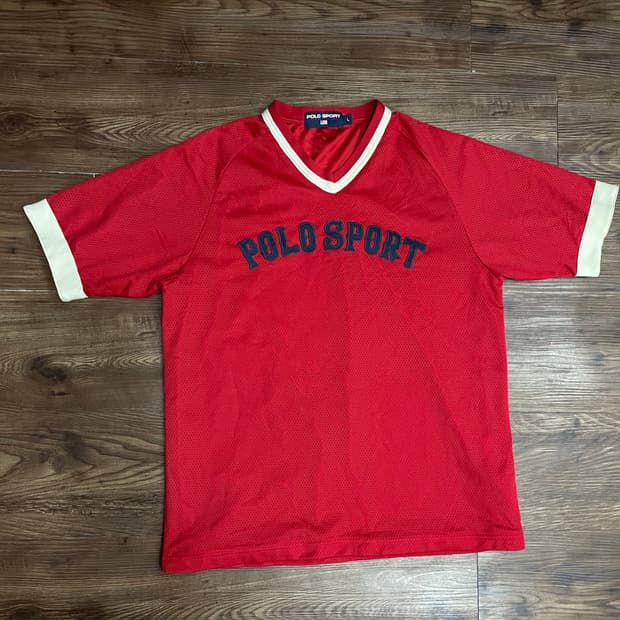 90s 폴로스포츠 메쉬 져지 레드