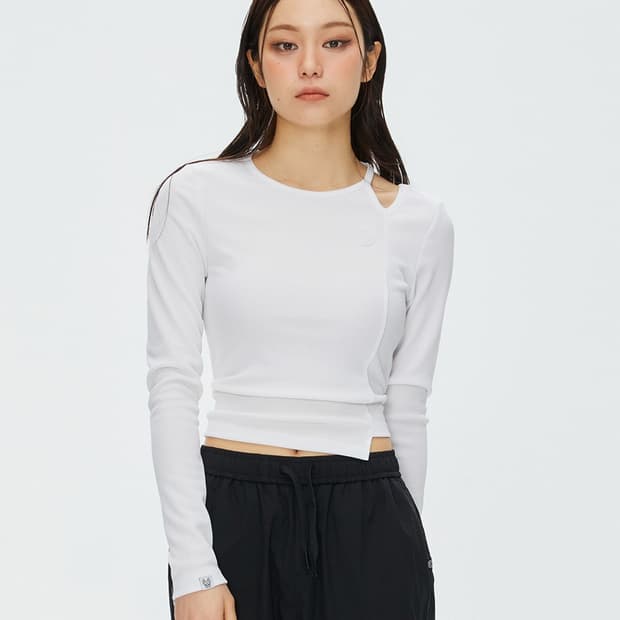[[여성 F, A급] 라이프워크(LW) 트임 골지 긴팔티셔츠@206
