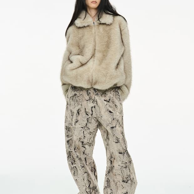 Cerric Brushed Fur Jacket 세릭 퍼 자켓 베이지