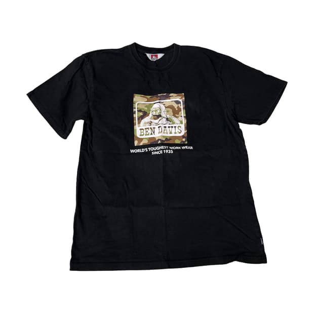 벤데이비스 카모 블랙 반팔티 L