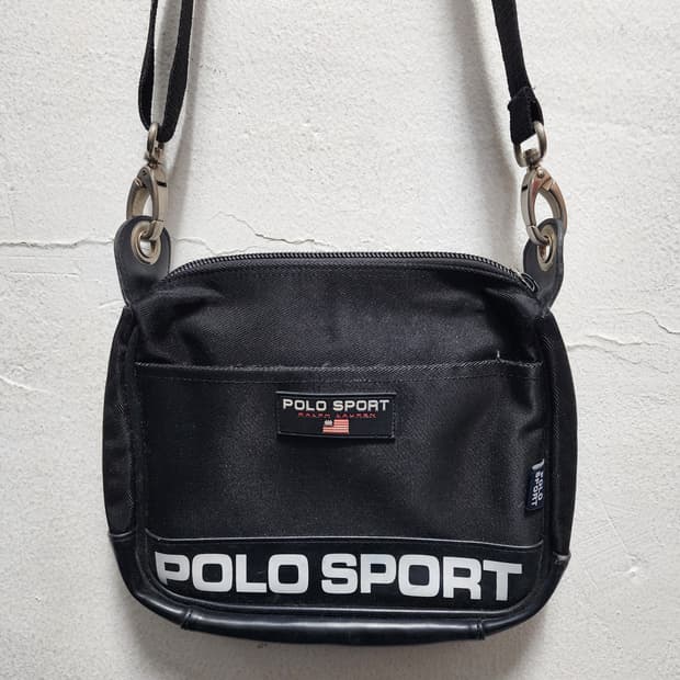 폴로 스포츠 블랙 올드스쿨 크로스백 