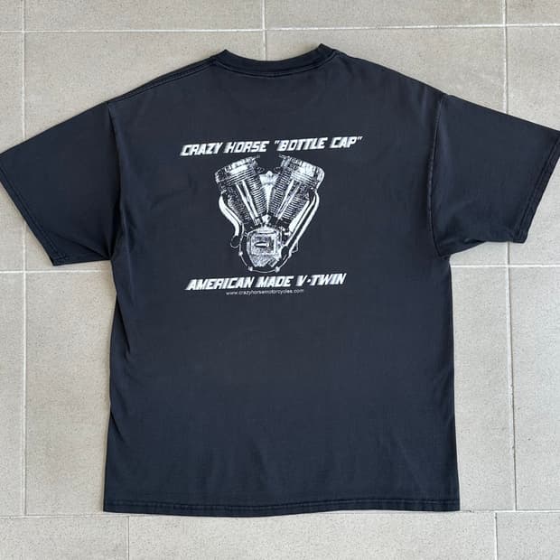 빈티지 모터사이클 티셔츠 XL 할리데이비슨