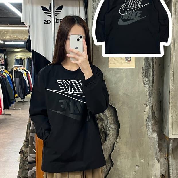 나이키 맨투맨 블랙 S #csz1014