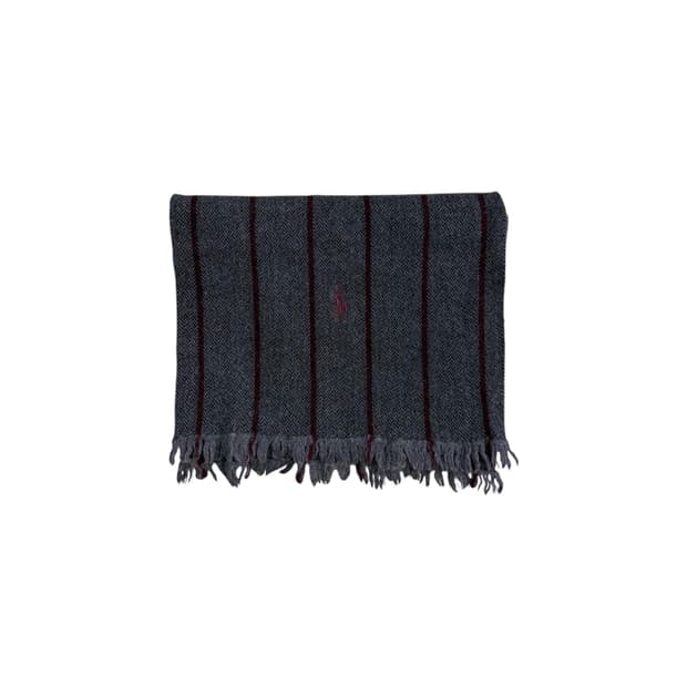 폴로 차콜 헤링본 머플러 목도리