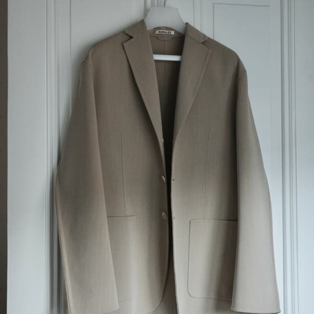 오라리 울 더블 클로스 핸드 소운 자켓