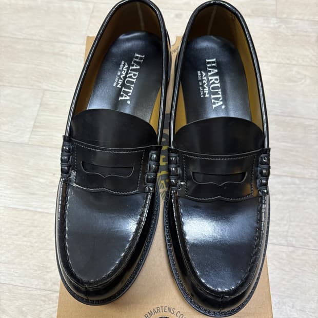 하루타 pu 페니로퍼 블랙 265 새상품