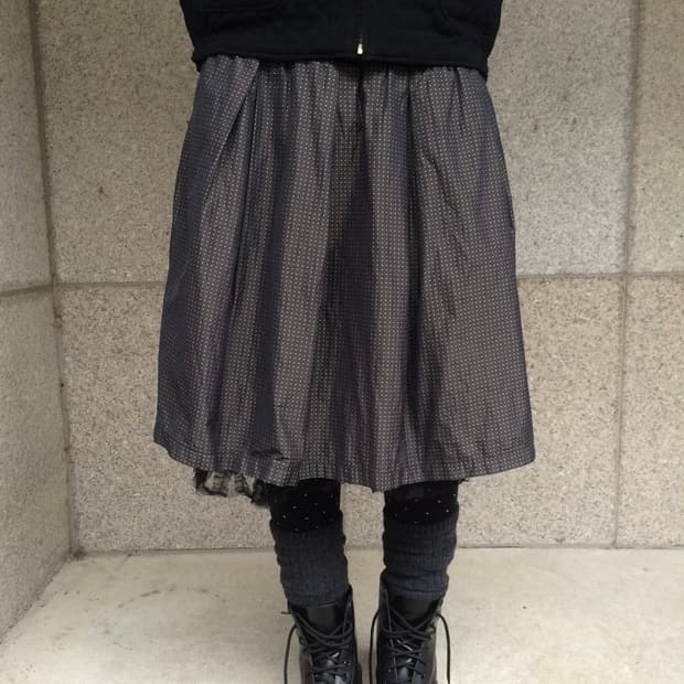 도트 레이스 스커트