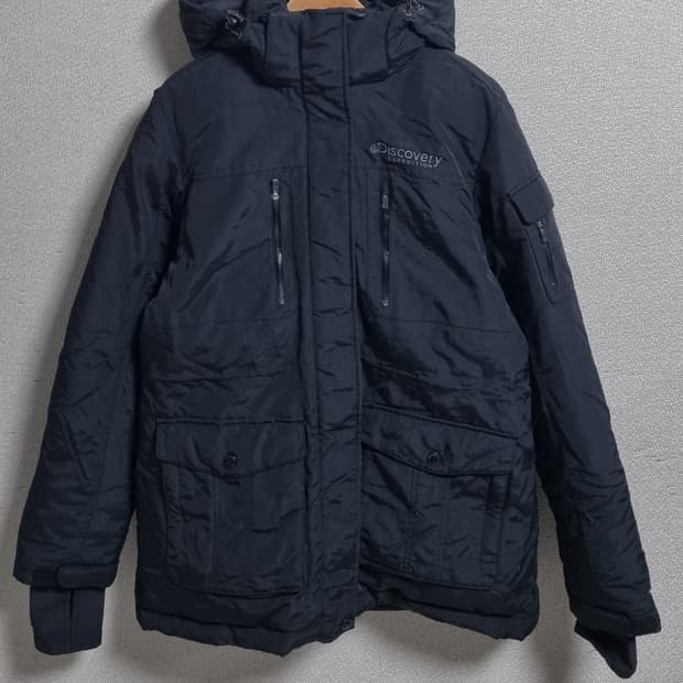 M (66) 디스커버리 블랙 구스다운 패딩 여성