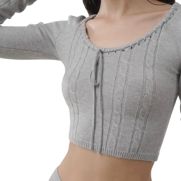 kleesier Churro cable ribbon knit