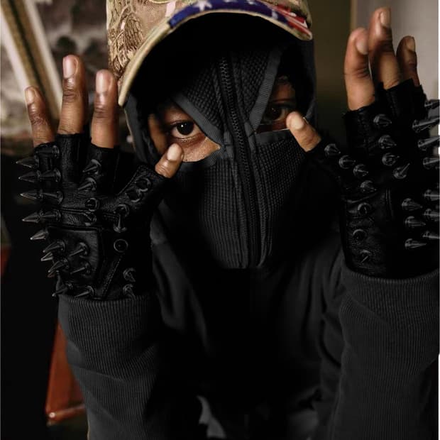 프로젝트 G/R 김프 와플 써멀 후드집업 블랙