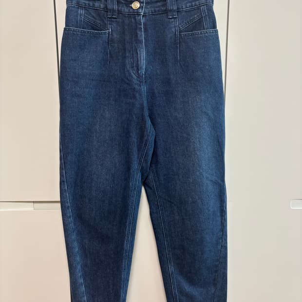 Latt 진청 데님 배기 팬츠