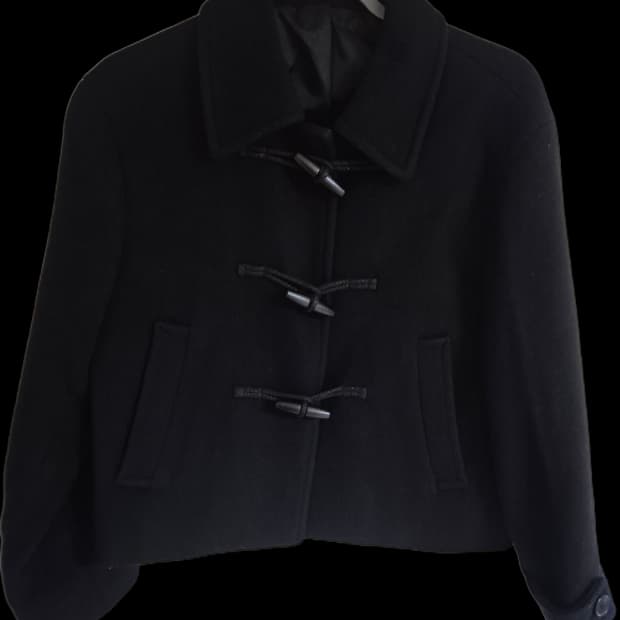 무신사 스탠다드 우먼 더플 숏 코트 XS 블랙