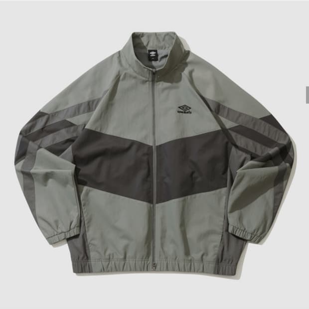 [100/L] 엄브로 더블데커 스탠넥 블루종 자켓 그레이 카키