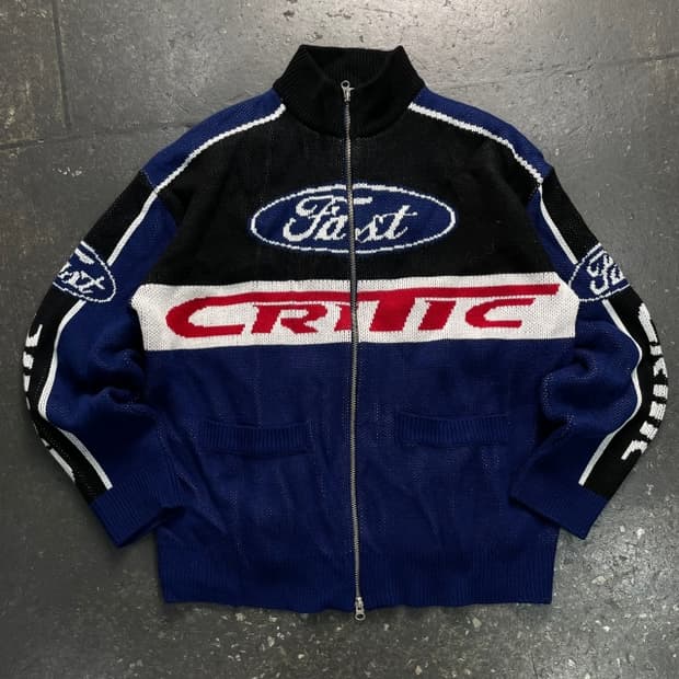 100 크리틱 포드 오마주 레이싱 니트집업 