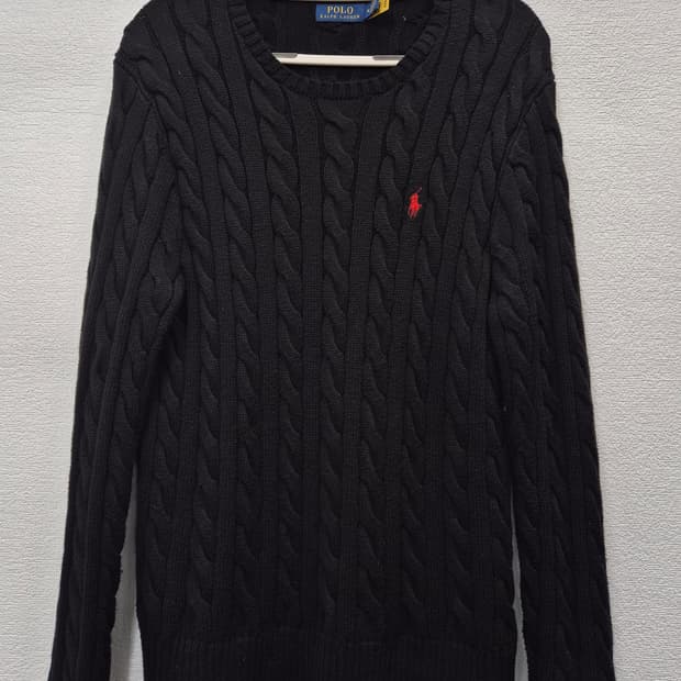 폴로 신형  블랙 케이블 니트 / 100 (정품)