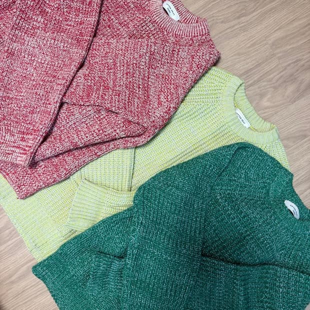 m) 애프터프레이 인타르시아 니트 3개 일괄