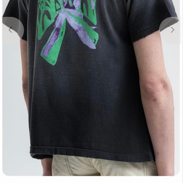 WE11DONE BUTTERFLY WASHED T-SHIRT