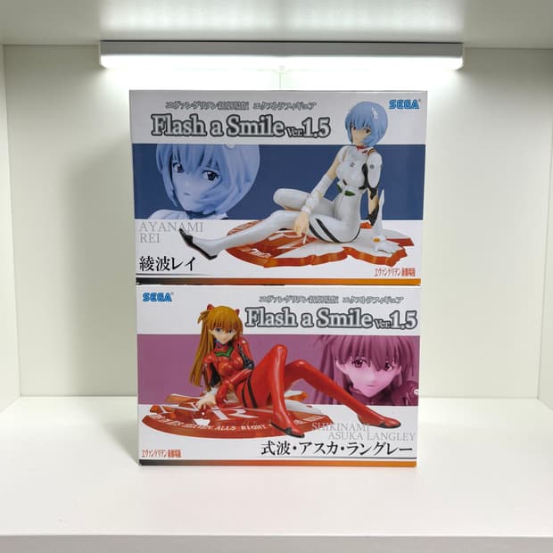 (미개봉) 에반게리온 flash a smile 레이 아스카 피규어