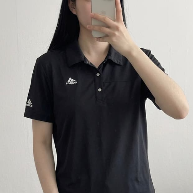 [S급] 실물존예🌸 아디다스 블랙 폴로티 100(L)