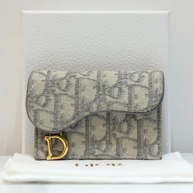 디올 오블리크 새들 카드지갑