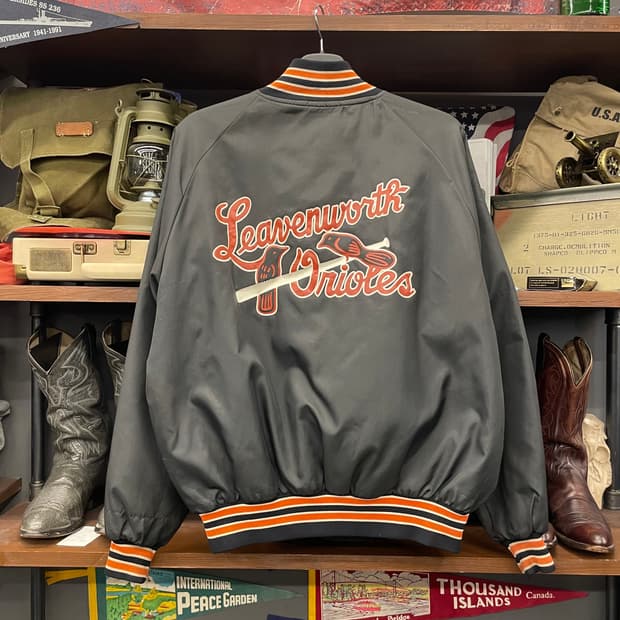 80s 버트윈 USA 베이스볼 팀 새틴 자켓