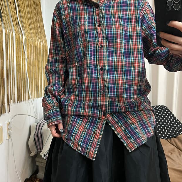 빈티지 플란넬 체크셔츠  