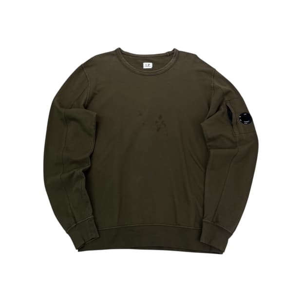 100 CP컴퍼니 고글와펜 카키 롱슬리브 티셔츠