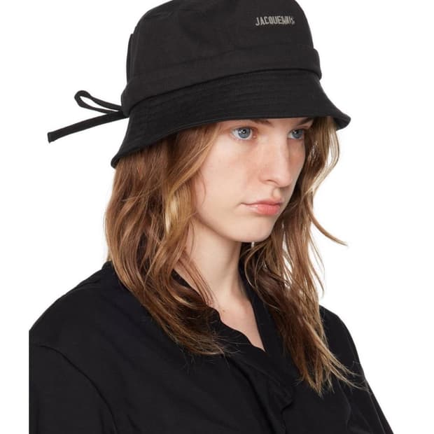 Jacquemus 르밥 가조 보우 버킷햇 블랙