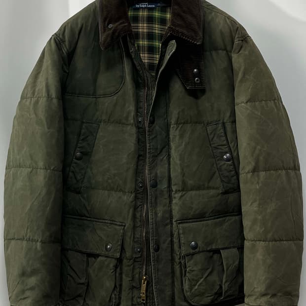 폴로 랄프로렌 코듀로이 왁스드 모호크 필드 헌팅 다운자켓