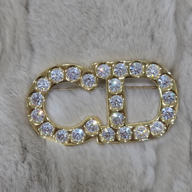 크리스챤 디올 빈티지 CD 로고 브로치 (독일 제조/박스포함)