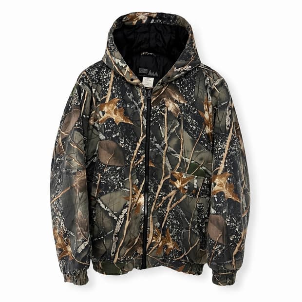 리얼트리 패턴 후드집업 자켓