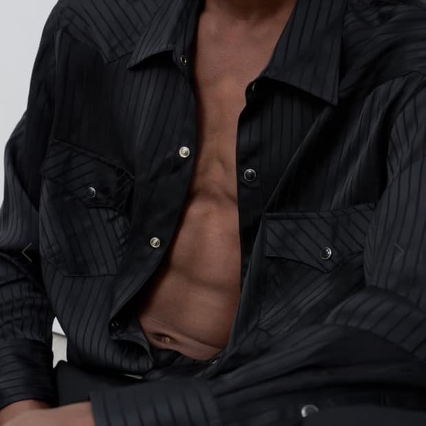 L) 세비지 스트라이프 웨스턴 셔츠