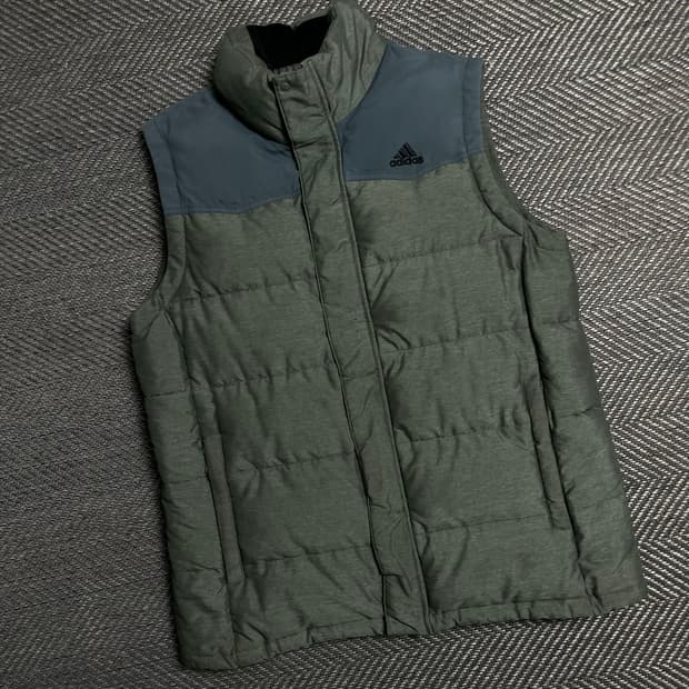 00s 아디다스 올드스쿨 자수 덕다운 조끼 베스트y 5370