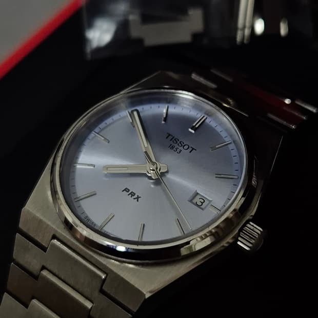 티쏘 prx35 쿼츠 아이스블루