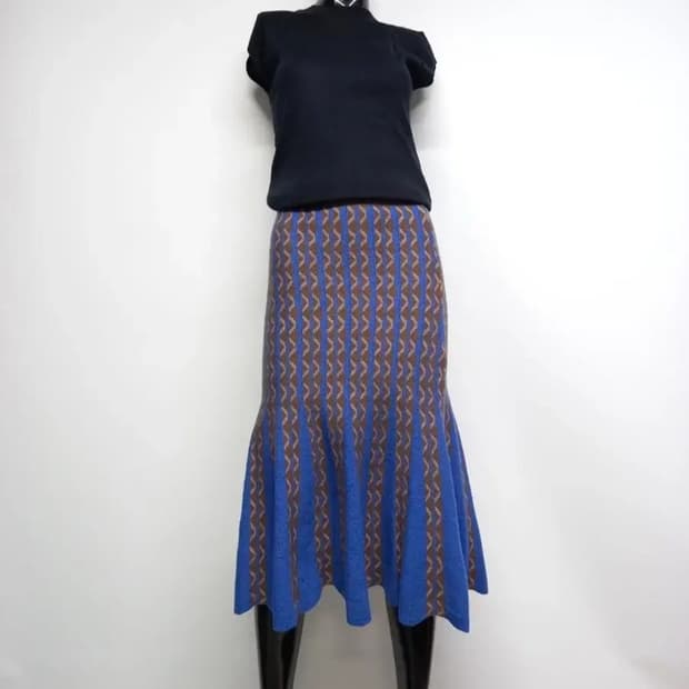 새 시스템 추동 울 패블럼 니트 롱 스커트 F 44.55