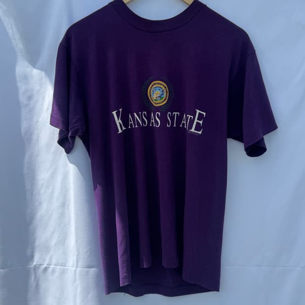 90s USA Kansas State 빈티지 티 L