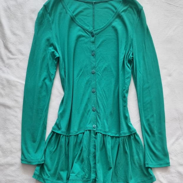 빈티지 모리걸 하구미 갸루 민트 탑