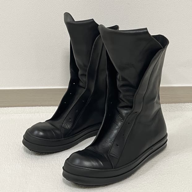 릭오웬스 13FW 롱라몬즈 부츠 올검 트리플블랙 