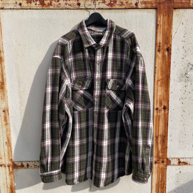 90s 칼하트 헤비웨이트 플란넬 셔츠