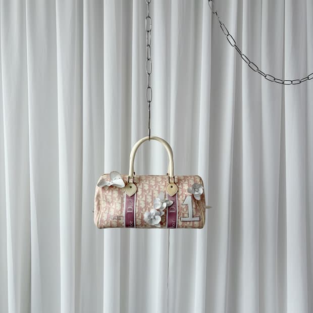 디올 트로터 걸리 핑크 보스턴백