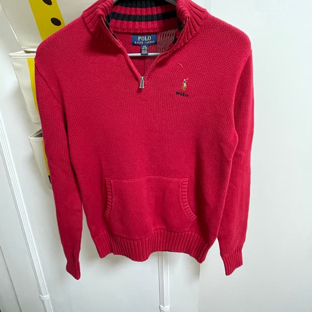 Polo 폴로 하프집업 가디건