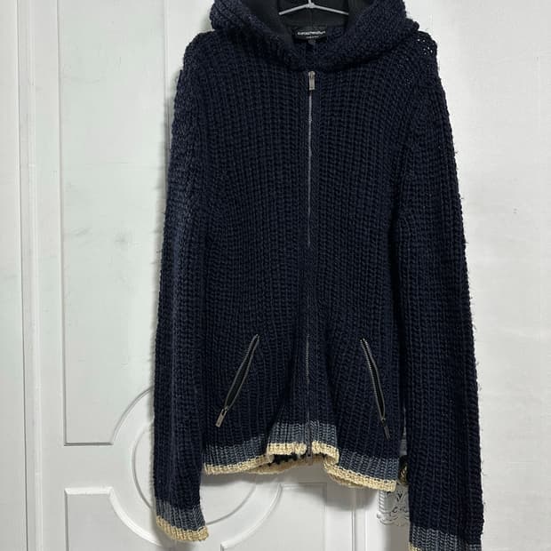 엠포리오 아르마니 울 니트 후드집업