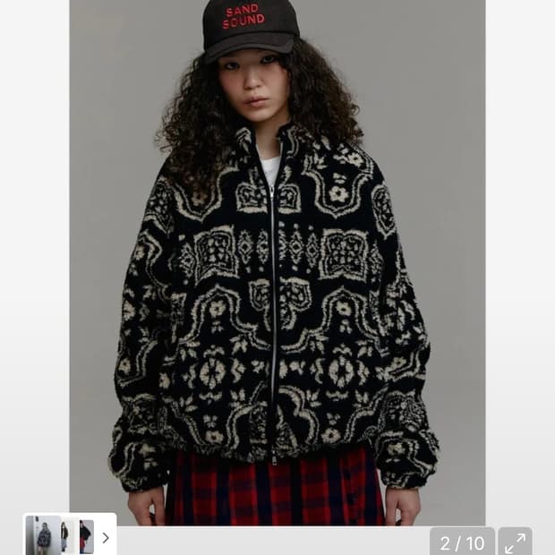 샌드사운드 노르딕패턴 후리스 점퍼/블랙/03(L)사이즈