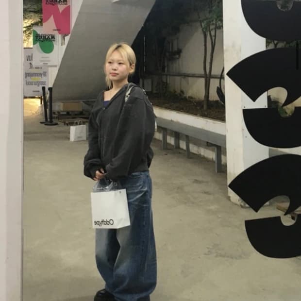 아워캐비넷 boy denim 흑청 s